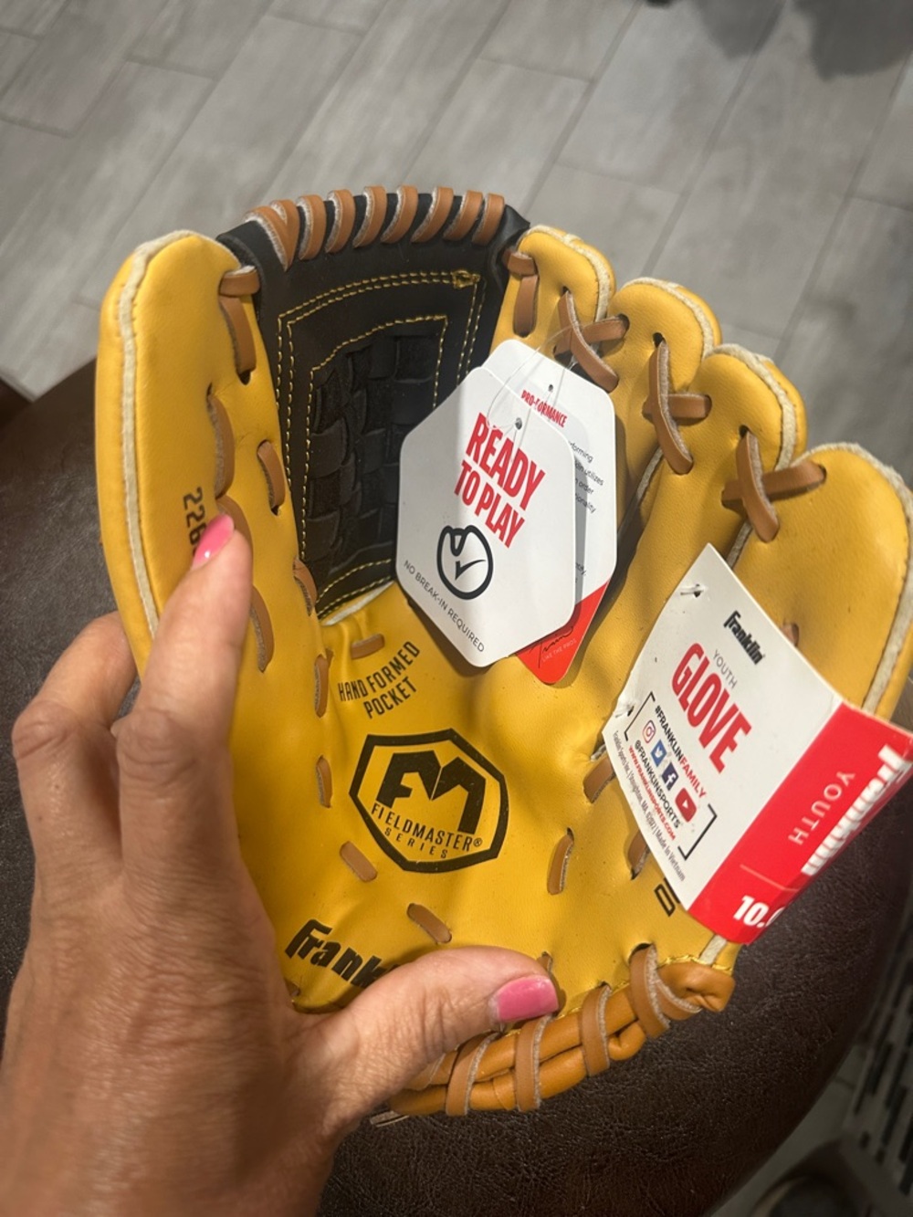 Franklin Youth Yellow Baseball Glove